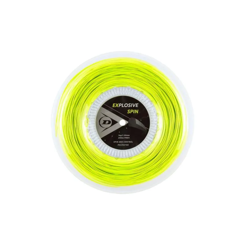 DUNLOP Tennis Racket Strings Polyester Unisex 240m Yellow-0