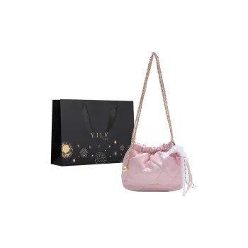 Yi Brigade PU Shoulder Bag Women's Pink/Black/White/Silver