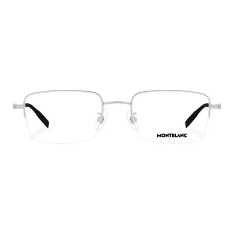 MONTBLANC Titanium Alloy Rectangular Eyeglass Frames Men's Silver-2