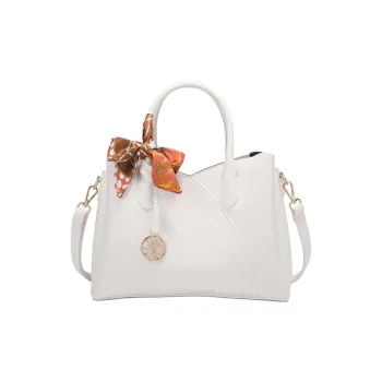 PAYOT Microfiber Synthetic Leather Tote Shoulder Bag, Crossbody Bag, Handbag Women's White