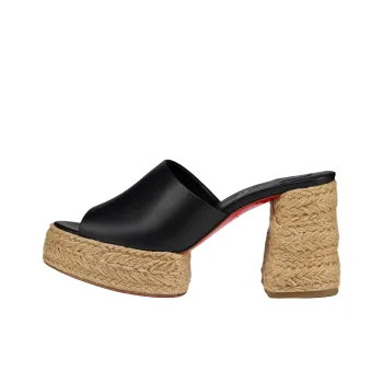 CL LUBOTING Slip Resistant Slide Slippers 8.5cm Women's Black