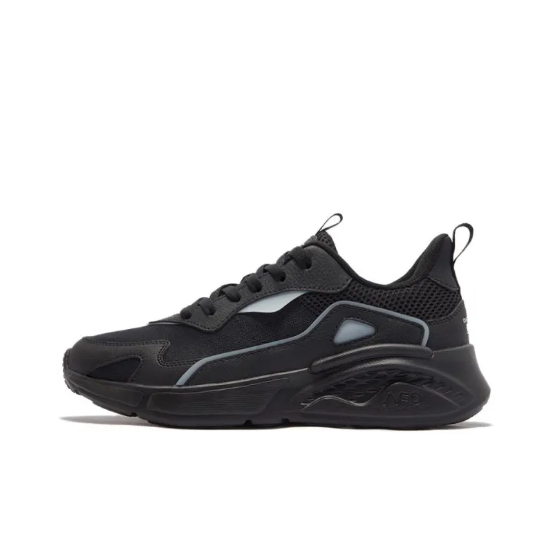 361° Cushioning, Wear Resistant Low Top Casual Training Running Shoes Men's Black-0