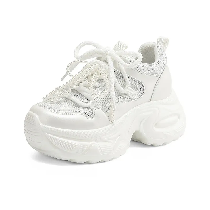 DAPHNE Breathable Height Increase Low Top Chunky Sneakers Women's-1