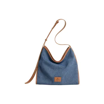 Miao Di Fabric Shoulder Bag, Crossbody Bag Regular Women's Denim Blue