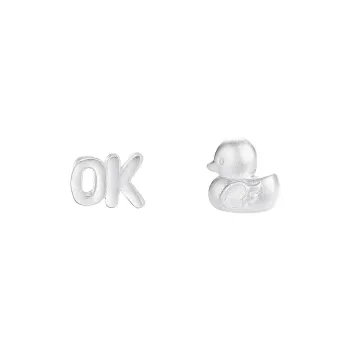 MONI JEWELLERY S999 Fine Silver Stud Earrings Women's
