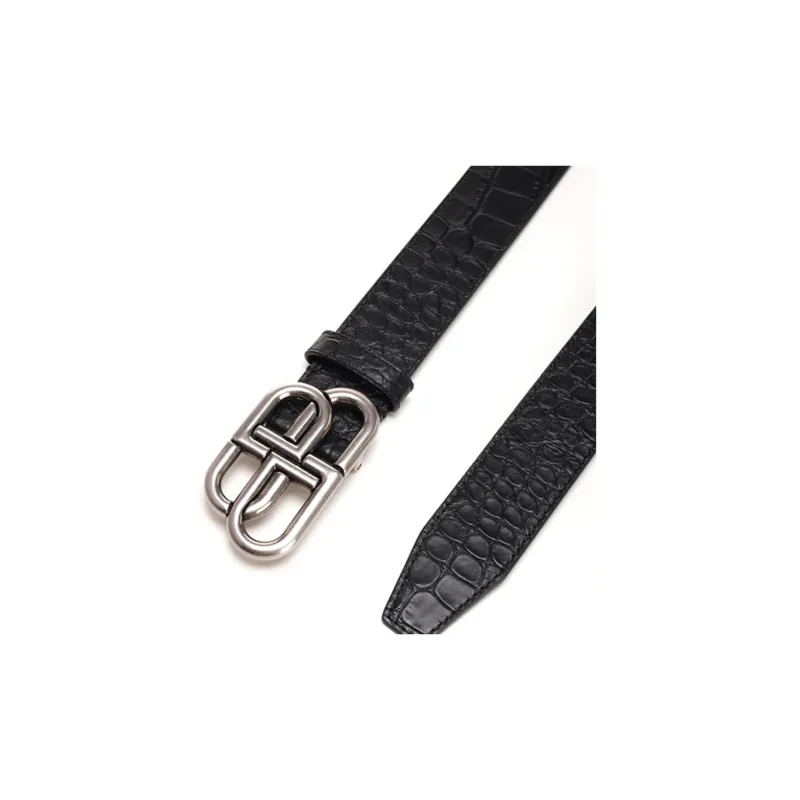 Balenciaga Bb Embossed Crocodile Belt-1