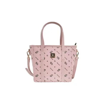 Meow In The Grass Transformers Co branded PU Tote Bag, Shopping Bag, Shoulder Bag Women's Pink/Milk Tea/Brown