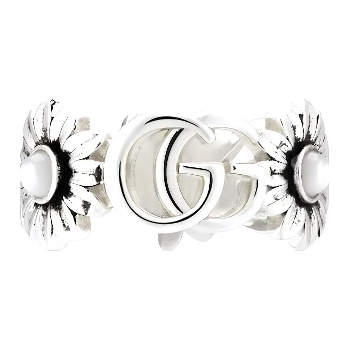 GUCCI 925 Sterling Silver Rings Women's Silver-2