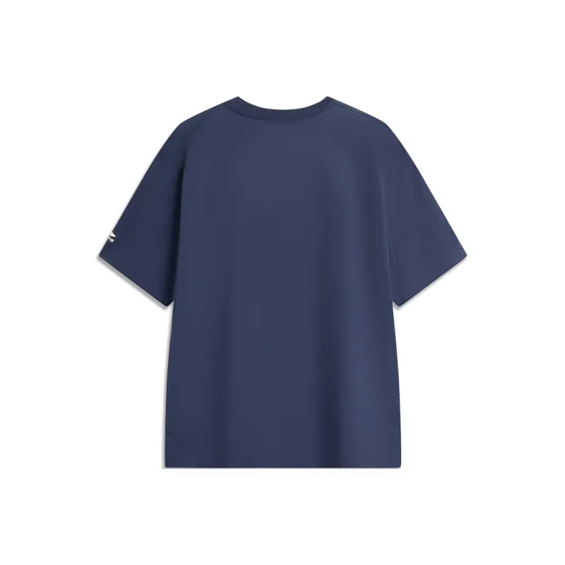 LiNing x DISHINIMIQI,LIANMINGKUAN Sports Life Collection T Shirt Men's Dark Ship Blue-1