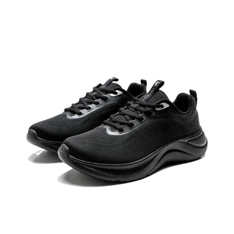 QIAODAN Anti Slip Wear Resistant Low Top Casual Running Shoes Women's Black-2