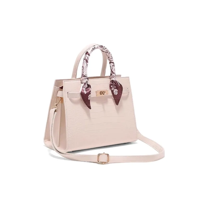 CLEVER& KETCH PU Handbag Women's Ecru/Black-2