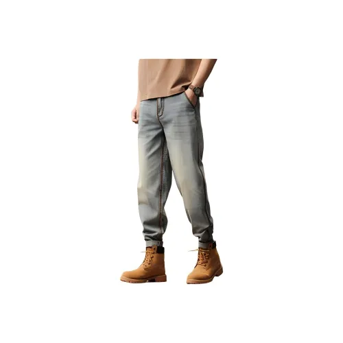 DABAISHA Jeans Mens Light Vintage Blue