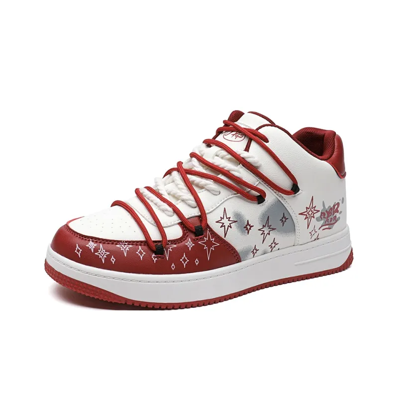 ABIDJAN Graffiti Lightweight Mid Top Skateboard Shoes Unisex-6