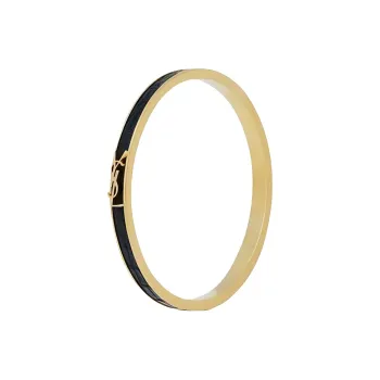 SAINT LAURENT Logo Plaque Bracelet
