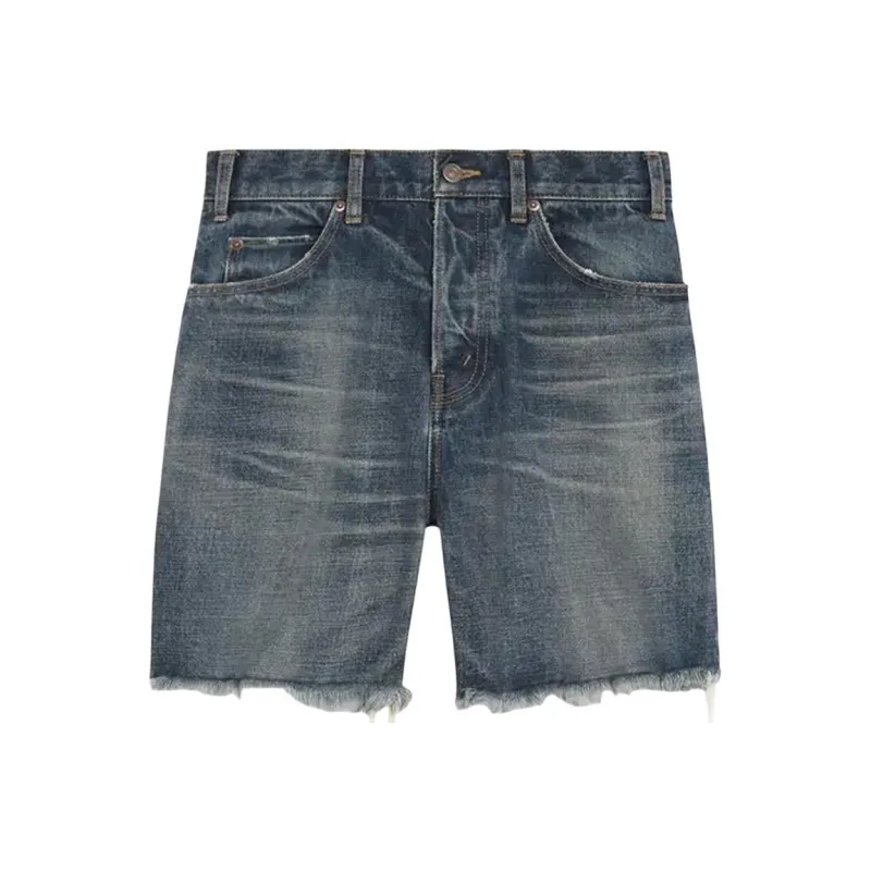 CELINE Denim Shorts Men Blue-0