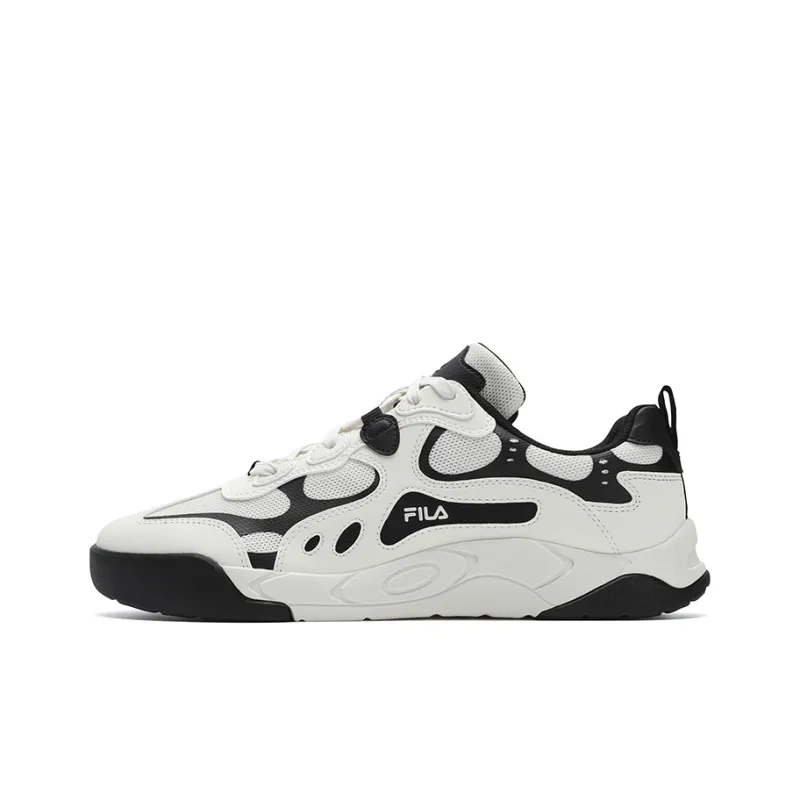 FILA STAR RHYTHM Shoes Slip Resistant, Abrasion Resistant, Breathable Low Top Skateboard Shoes Men's White Black-0