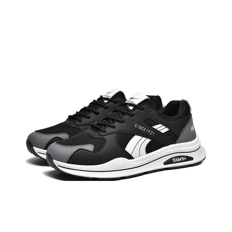 Binary Height Increasing, Lightweight, Breathable, Slip Resistant Low Top Casual Shoes Men's Black-2