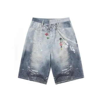 FASTFISH Denim Shorts Unisex Blue
