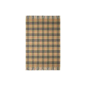 Burberry Wool, Cashmere Knit Scarves Unisex Sand