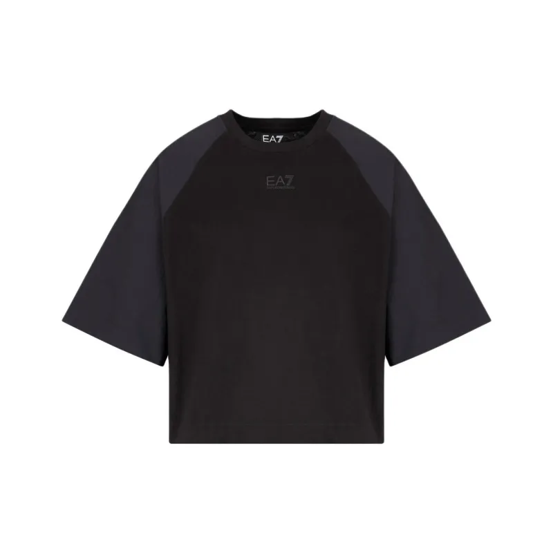 EMPORIO ARMANI EA7 Raglan Sleeve T Shirt Women's Black-0