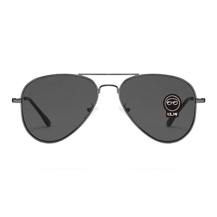 YALMY Metal Oval Sunglasses Men's-4