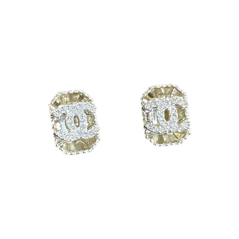 CHANEL Metal Stud Earrings Women's Gold-1