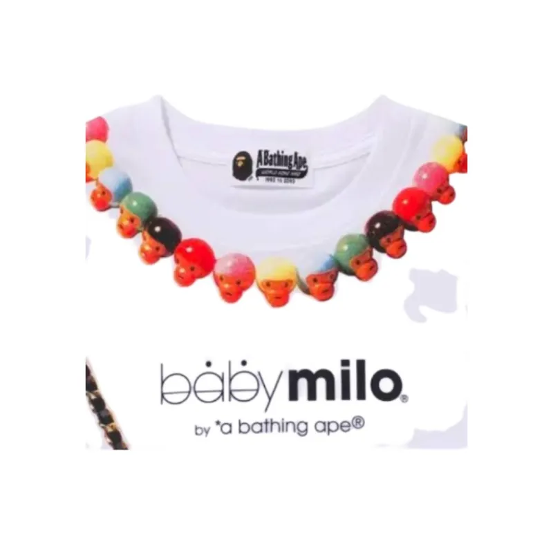 Bape Women's Baby Milo Fake Print Oversized Tee White-2