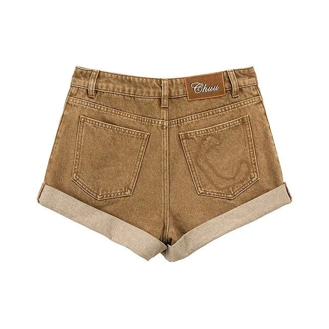 CHUU Denim Shorts Women's Brown-1