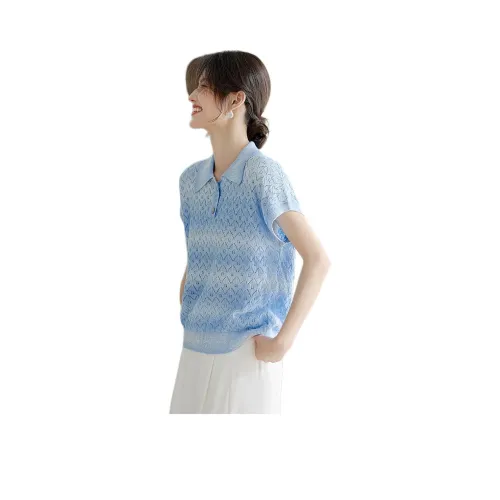XWI Shirts Women's Ocean Sky Blue Gradient