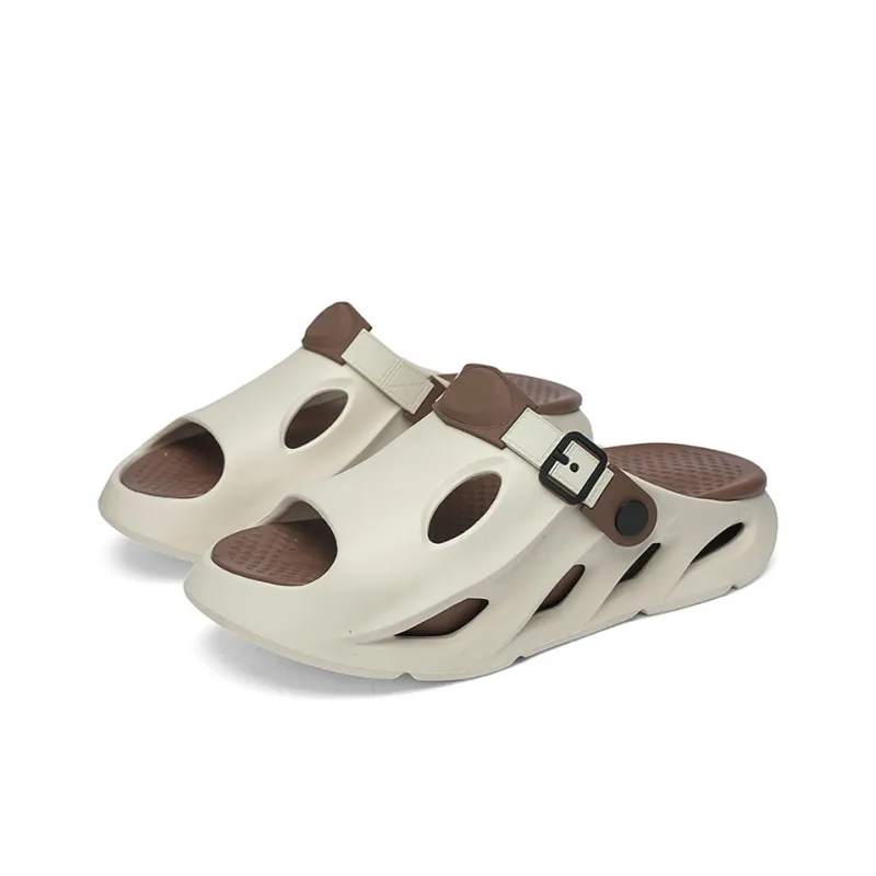 OUGLEMEN Beach Sandals Men Black Gray/Black Purple/Beige Brown/White Moon/Olive Green-11