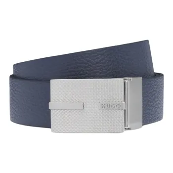 HUGO BOSS Leather Belts Unisex Green 3.5CM