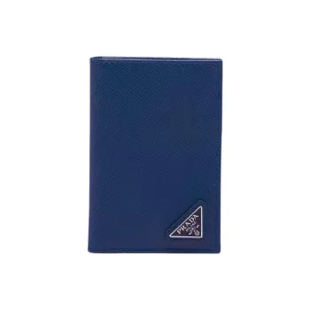 PRADA Saffiano Leather Card Holder Card Holder Men's Dark Blue