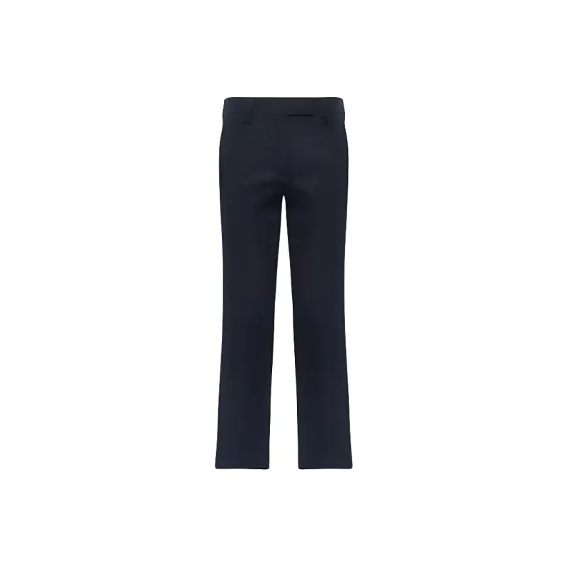 PRADA Logo-Plaque Cropped Tailored Trousers-0