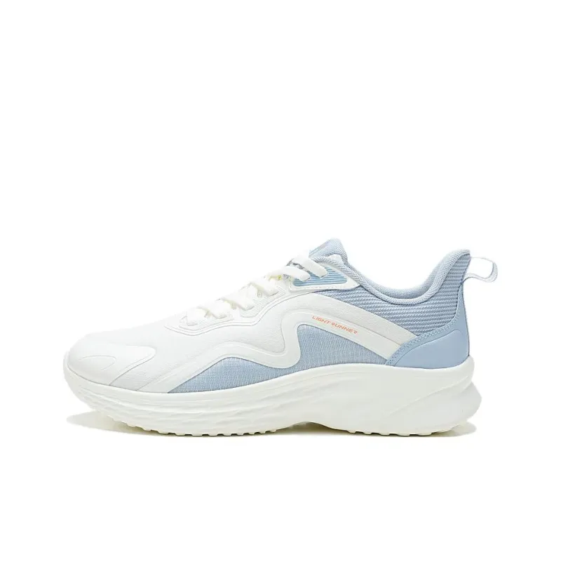 QIAODAN Anti Slip Wear Resistant Low Top Casual Running Shoes Men's White Blue-0
