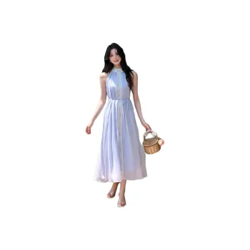 SNZX Slip Dresses Women's Blue Dress
