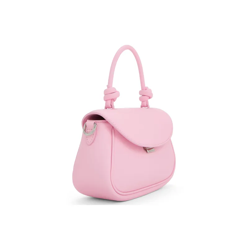 CHARLES&KEITH PU Fudge Packets Handbag, Crossbody Bag Trumpets Women's Cream Milk White/Sea Salt Blue/Bubble Gum Pink-10