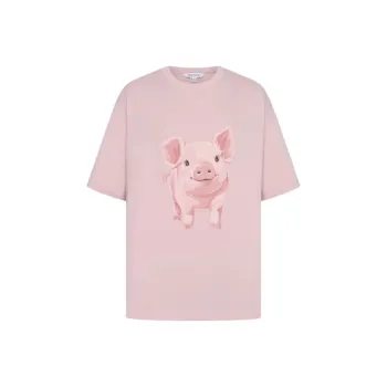 URBAN REVIVO T Shirts Men Light Pink