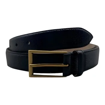 GUCCI Litchi Grain Pin Buckle Cow Leather Leather Belts Unisex Black