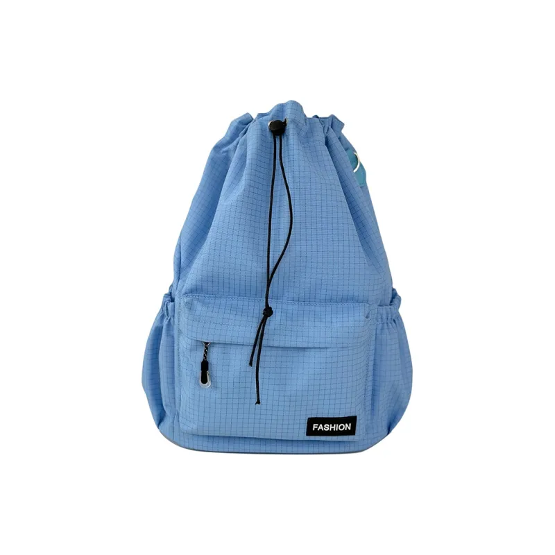 Yalu Nylon Backpack Regular Unisex Black/Pink/Yellow/Gray/Khaki/Sky Blue-22