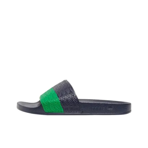 RAF SIMONS x Adidas Originals ADILETTE Slip Resistant Abrasion Resistant Slide Slippers Men's Dark Blue