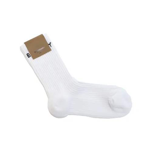 Burberry SS22 Knee High Socks Men's 1 Pack White