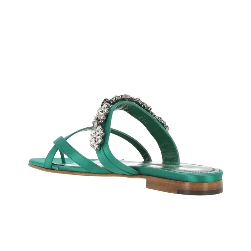 MANOLO BLAHNIK Flip Flops Women's Green-3