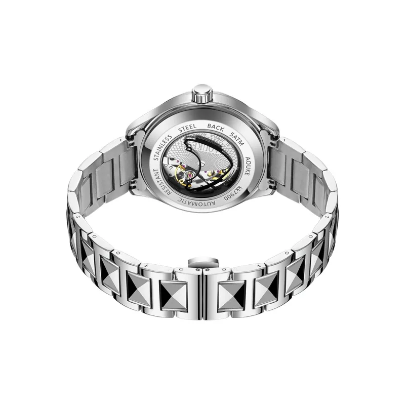 AOUKE Boundary Breaker Collection Mechanical Movement Stainless Steel Watchband Watch Men's Watches Cut Out Dial-13