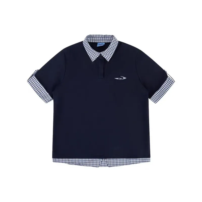 ABCMININ T Shirts Women's Navy Blue-0