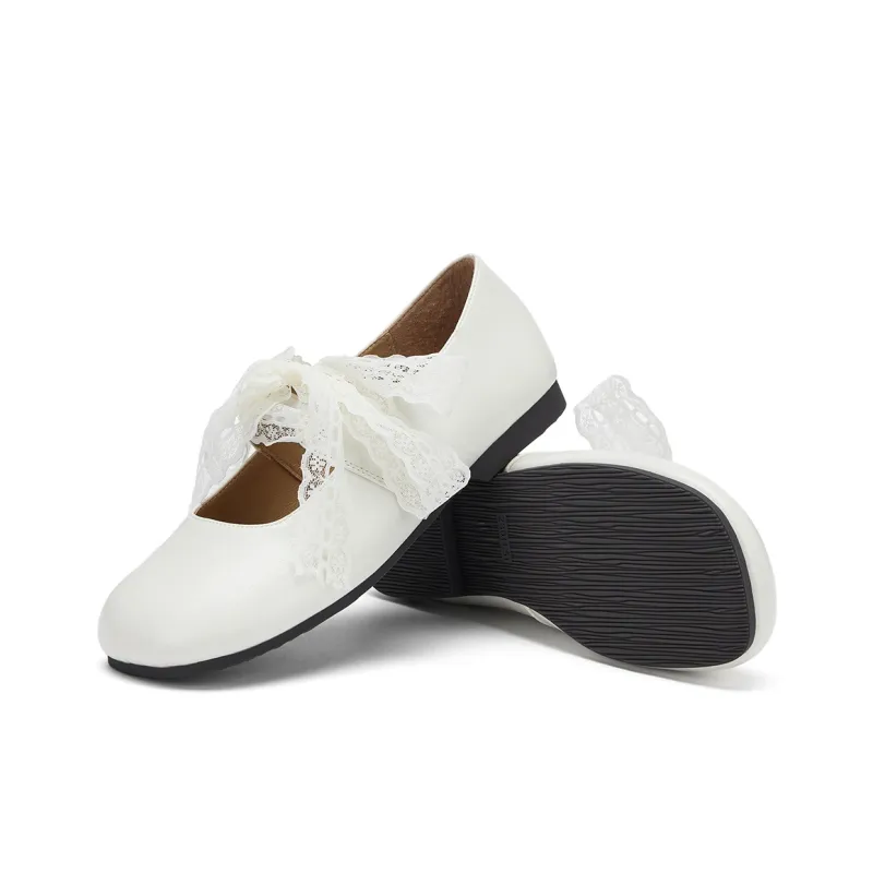 Hotwind Cream Lace Series Mary Jane Women's Casual Shoes Flat Women's-4