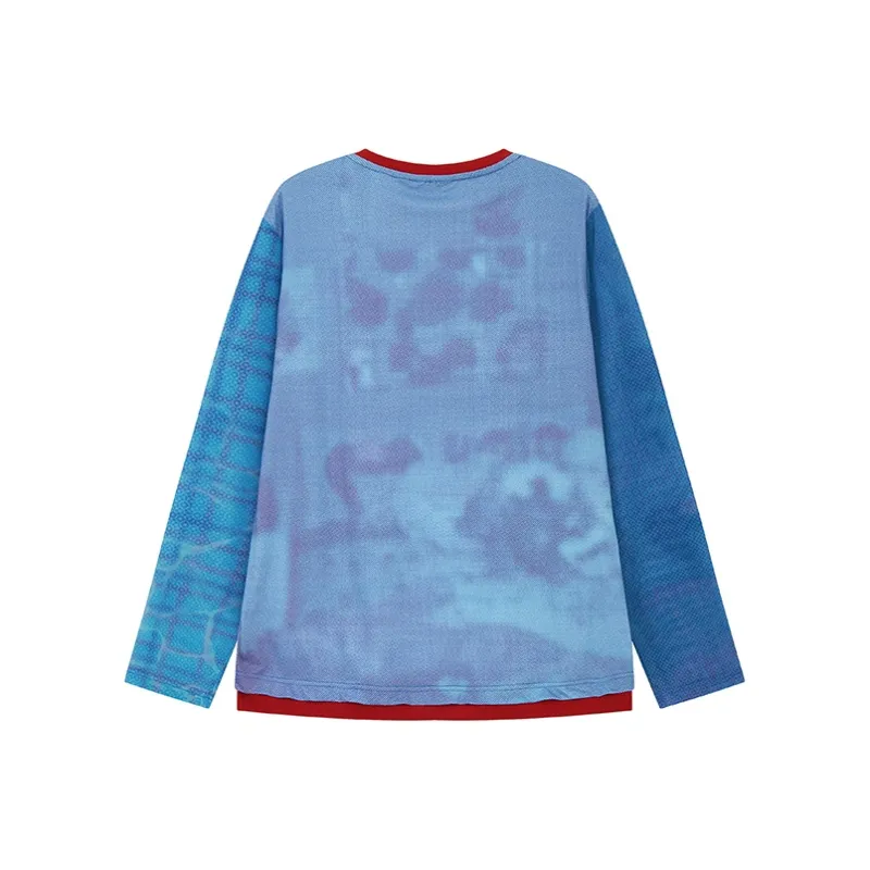 WULISHAONIAN T Shirts Unisex Blue Red-1