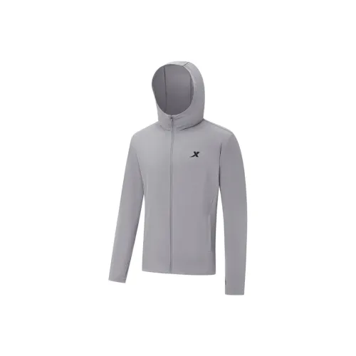XTEP UV Protection WANZERAM Sun Protection Clothing Unisex Men's Mud Gray