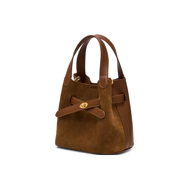 Teenmix Artificial Leather Handbag Regular Unisex Dark Brown-1