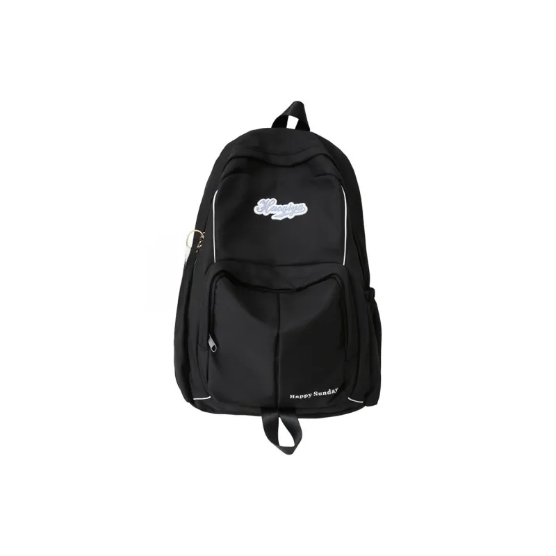 AIBAG Nylon Backpack Unisex White/Black/Blue/Pink-6