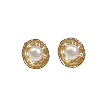 Taste The Color Pearl Stud Earrings Women's